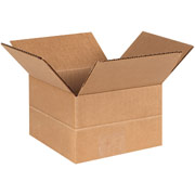 6"(L) x 6"(W) x 4"(H)- Staples Multi-Depth Corrugated Shipping Boxes