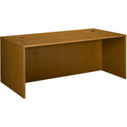 66" Shell Desk, Basyx BL Collection, Bourbon Cherry