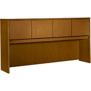 72" Hutch with Doors, basyx BL Collection, Bourbon Cherry