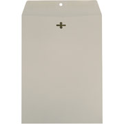9-1/2" x 12-1/2", Gray Kraft Clasp Envelopes