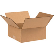 9"(L) x 9"(W) x 4"(H) - Staples Corrugated Shipping Boxes