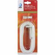 AT&T 25ft White Telephone Cord & Detangler