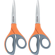 Acme 8" Elite Stainless-Steel Scissors, Straight-Handle, 2/Pack