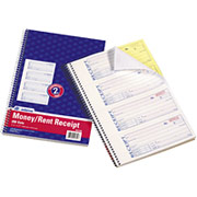 Adams Carbonless Money/Rent Receipt Books, 7-5/8" x 11", 2 Part