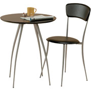 Adesso Cafe Chair, Black with Steel