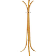 Adesso Contour Wood Coat Tree, Light Maple