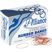 Alliance Sterling Rubber Bands, #18, 1 lb,  1/16" x 3"