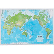 American Map Deluxe, Full-Color Laminated Physical World Map
