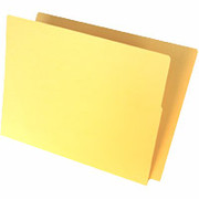 Ames Color-File Varicolor End Tab File Folders, Straight Cut, Yellow