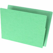 Ames Color-File Varicolor End Tab Folders, Straight Cut, Green