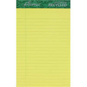 Ampad Evidence 50% Recycled, 5" x 8", Canary, Writing Pads, Jr. Legal Ruled