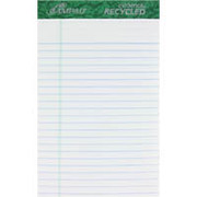 Ampad Evidence 50% Recycled, 5" x 8", White, Writing Pads, Medium Ruled