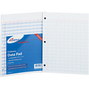 Ampad Evidence Heavyweight Side-Punched Data Pad, 9+ Summary Columns