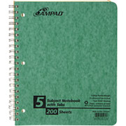 Ampad Evidence   Recycled Wirebound 3-Subject Notebook, 8-1/2" x 11"