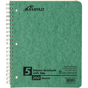 Ampad Evidence Recycled Wirebound 3-Subject Notebook, 8-1/2" x 11"