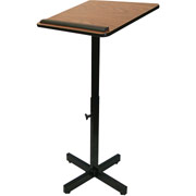 Amplivox Adjustable Lectern Stand (Mahogany)