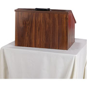 Amplivox Non-Sound Modular Folding Tabletop Lectern  (Mahogany)