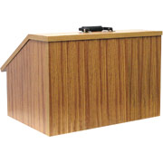 Amplivox Non-Sound Modular Tabletop Lectern (Medium Oak)