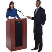 Amplivox Presidential Lecterns Wireless (Medium Oak)