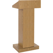 Amplivox Wireless Sound Column Lectern (Medium Oak)