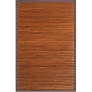 Anji Mountain Contemporary Chocolate Bamboo Area Rug, 7' x 10'