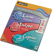 Apollo Multipurpose Transparency Film, 50 Sheets per Box