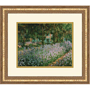 "Artist's Garden at Giverny" Framed Print