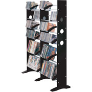 Atlantic Penguin 644 CD/360 DVD Multimedia Rack, Black