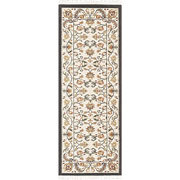Austin Collection 3' x 8' Ivory/Ivory Area Rug