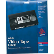 Avery 5069 Video Tape Printer Labels
