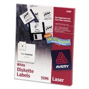 Avery 5196 Permanent Laser Labels for 3 1/2" Diskettes, 630/Pack
