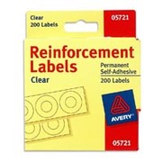 Avery 5721 Reinforcements for Hole-Punch Pages, Clear