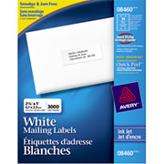 Avery 8460 White Inkjet Address Labels with Easy Peel , 1" x 2 5/8"