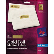 Avery 8987 Gold Foil Return Address Labels, 3/4" x 2 1/4"