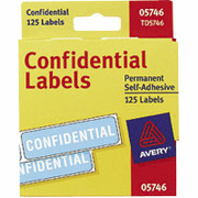 Avery "Confidential" Labels, 1/2" x 3"