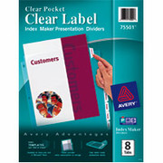Avery Index Maker Clear View Divider, 8-Tab