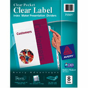 Avery Index Maker Clear View Divider, 8-Tab
