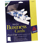 Avery Inkjet Business Cards, Glossy White, 2" x 3 1/2", 160/Cards