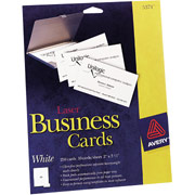 Avery Laser Business Cards, White, 2" x 3 1/2", 250/Cards