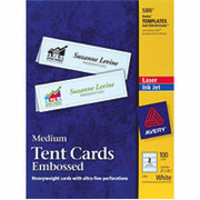 Avery Laser & Inkjet Embossed Tent Cards, 2 1/2" x 8 1/2"