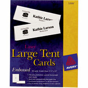 Avery Laser & Inkjet Embossed Tent Cards, 3 1/2" x 11"