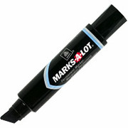 Avery Marks-A-Lot Permanent Markers, Jumbo Chisel Tip, Black, Dozen