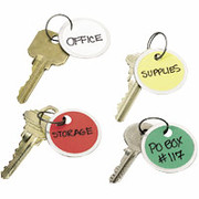 Avery Metal Rim Tags with Metal Key Ring, Assorted, 1 1/4" Diameter