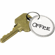 Avery Metal Rim Tags with Metal Key Ring, White, 1 1/4" Diameter