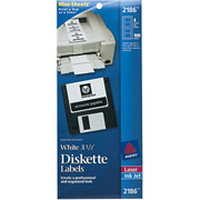 Avery Mini-Sheets White Diskette Laser Labels, 2" x 2 3/4"