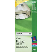 Avery Mini-Sheets White Laser Labels, 2/3"x3-7/16"