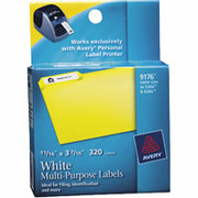 Avery Personal Label Printer Filing Labels, 11/16" x 3 7/16", 320 Box