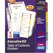 Avery Ready Index Multicolor Table of Contents Dividers, 5-Tab