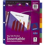 Avery Slash Pocket Insertable Tab Dividers, 8-Tab