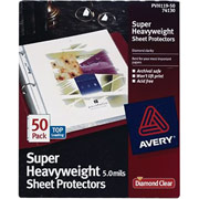 Avery Super Heavyweight Sheet Protectors, Diamond Clear, 50/Box